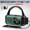 Picture of 10000mAh Crank Radio, Emergency Radio, Solar Radio, NOAA/AM/FM Weather Radio, USB Type-C Charging, Dynamo Radio, Polymer Battery, Torch & LED Reading Light, SOS Alarm, Compass for Camping