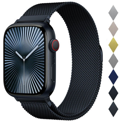 Picture of Stainless Steel Milanese Loop Compatible with Apple Watch Band 38mm 40mm 41mm 42mm 44mm 45mm 49mm 46mm men and women, Mesh Loop Magnetic Clasp Replacement for iWatch Bands Ultra Series 10 9 8 7 SE 6 5 4 3 2 1