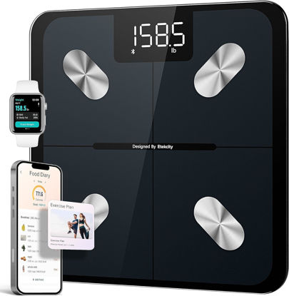 Picture of Etekcity Smart Scale for Body Weight FSA HSA Store Eligible, Bathroom Digital Weighing Scale with BMI, Body Fat, Muscle Mass, Accurate Bluetooth Home User Health Equipment Sync Apps