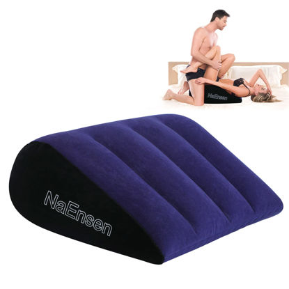 Picture of Sex Toys Adult Toys Pillow Position Cushion Triangle Inflatable Ramp Furniture Couples Toy Positioning for Deeper Position Support Pillow Men Women for Couples