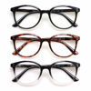 Picture of 3 Pack Reading Glasses Spring Hinge Stylish Readers Black/Tortoise for Men and Women (3 Mix, 1.5)