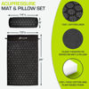 Picture of ProsourceFit Acupressure Mat and Pillow Set for Back/Neck Pain Relief and Muscle Relaxation, Large - Black/Black