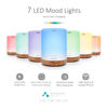 Picture of ASAKUKI 300ML Essential Oil Diffuser, Quiet 5-in-1 Premium Humidifier, Home Fragrance Aroma Diffuser with 7 LED Color Changing Light and Auto-Off Switch -Light Brown