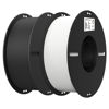Picture of Creality 2kg Black & White PLA 1.75mm Filament Bundle for 3D Printing with No-Tangling Strong Bonding and Overhang Performance, Accuracy +/- 0.02mm