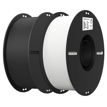 Picture of Creality 2kg Black & White PLA 1.75mm Filament Bundle for 3D Printing with No-Tangling Strong Bonding and Overhang Performance, Accuracy +/- 0.02mm