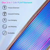 Picture of 3Dgenius Silk PLA 3D Printer Filament Triple Color Silk PLA Filament 1.75mm 3D Printing Filament Fit Most FDM Printers, 250g Spool(0.55lbs), 3 in 1 Color Rose Red Sky Blue Green