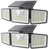Picture of daphino Solar Lights Outdoor 2500LM Motion Sensor Outdoor Lights,3 Head 355° Wide Angle Street Area Lights, Waterproof Security Lights with 3 Modes(Non-Remote,2 Pcs)