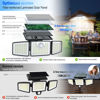 Picture of daphino Solar Lights Outdoor 2500LM Motion Sensor Outdoor Lights,3 Head 355° Wide Angle Street Area Lights, Waterproof Security Lights with 3 Modes(Non-Remote,2 Pcs)