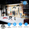 Picture of CNSUNWAY LED Shop Light 2ft, 24W 3600LM 6500K Super Bright, T8 Integrated LED Light Fixture, D-Shape, High Output, Linkable Utility 24'' Shop Lights for Room, Garage, Workbench, Warehouse, 2 Pack