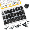 Picture of Kadrick Metric Screw Assortment, 2000PCS Metric Bolt Assortment Kit M2 M3 M4 M5 Machine Screws with Lock & Flat Washers, Grade 10.9 Alloy Steel Hex Socket Button Head Black Screws Nuts and Bolts Kit