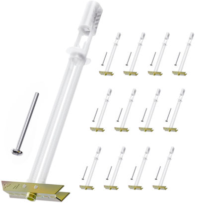 Picture of Drywall Anchor with Included Bolts for 1/4”-20, Heavy Duty Hollow Drywall Anchors for TV Mounting Kit, Hollow Wall Anchors Holds up to 270lbs Each in 1/2” Drywall, 12 Packs