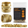 Picture of HANGLIFE Heat-Set Threaded Inserts, M4 Heat Set Insert for 3D Printing Components and Plastic Parts - Brass Metric Knurled Nuts (100 Pieces)