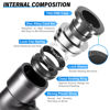Picture of TAILONZ PNEUMATIC Elbow and Straight Combination 1/4 Inch Tube OD x 1/4 Inch NPT Thread Push to Connect Fittings PC-1/4-N2+PL-1/4-N2(Pack of 12)
