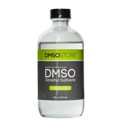 Picture of DMSO 8 oz. Glass Bottle Non-diluted 99.995% Low Odor Pharma Grade Liquid