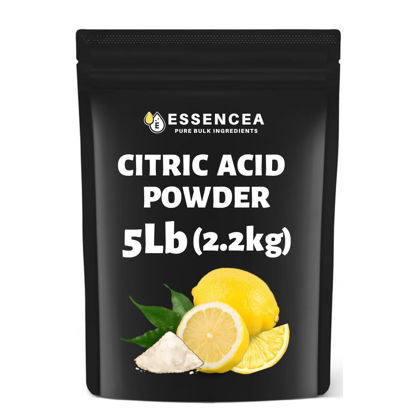Picture of Essencea Citric Acid 5LB Pure Bulk Ingredients | Non-GMO | 100% Pure Citric Acid Powder [Packaging May Vary]