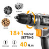 Picture of Power Drill Cordless: DEKO PRO Cordless Drill 20V Electric Power Drill Set Tool Drills Cordless Set with Battery and Charger 20 Volt Drill Driver Kit