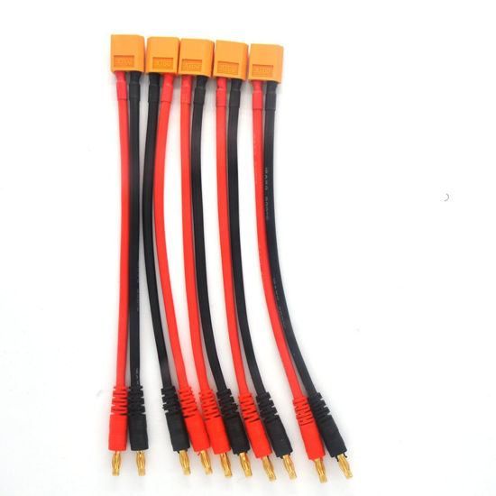 Picture of Padarsey 5 Pack XT60 to 4.0mm Banana Plug Balance Charge Cable Adapter Connectors for RC Helicopter Quadcopter XT60 Lipo Battery Plug Charge 12awg