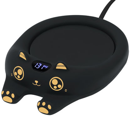 Picture of PUSEE Mug Warmer,Coffee Warmer for Desk Candle Warmer Auto Shut Off,Coffee Cup Warmer with 3 Temp Settings,Electric Beverage Warmer Plate for Coffee,Tea,Water Milk and Cocoa(Not Include Cup)