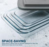 Picture of 8-Piece Deep Glass Baking Dish Set with Plastic lids,Rectangular Glass Bakeware Set with Lids, Baking Pans for Lasagna, Leftovers, Cooking, Kitchen, Freezer-to-Oven and Dishwasher, Gray