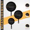 Picture of Utopia Kitchen Saute Fry Pan - Pre-Seasoned Cast Iron Skillets Set 3-Piece Frying Pan comprised of 6", 8", and 10" Cast Iron Pan - Easy Use in the Oven, Stove, Grill, or Campfire - Black
