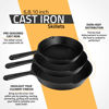 Picture of Utopia Kitchen Saute Fry Pan - Pre-Seasoned Cast Iron Skillets Set 3-Piece Frying Pan comprised of 6", 8", and 10" Cast Iron Pan - Easy Use in the Oven, Stove, Grill, or Campfire - Black