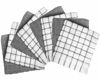 Picture of Bumble Premium Cotton Dish Cloths (12" x 12") Grey Check Design | Highly Absorbent | Natural Ring Spun Cotton | Kitchen Dish Towel Set | 380 GSM - 8 Pack