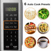 Picture of BLACK+DECKER EM720CB7 Digital Microwave Oven with Turntable Push-Button Door, Child Safety Lock, 700W, Stainless Steel, 0.7 Cu.ft