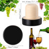 Picture of Yookeer T-shaped Stopper Cork Wine Bottle Stoppers Reusable Wine Sealing Plug for Beer Bottles DIY Craft(Black,24 Pieces)