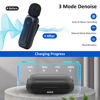 Picture of ECOMXIA 2 Pcs Wireless Lavalier Microphone for iPhone iPad Android with Charging Case 7H Clip on Lapel Microphone Wireless for Video Recording Vlogging, YouTube, Interview, 3 Mode Denoise, 70ft