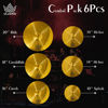 Picture of ULUOBO Cymbal Pack, 6 Pieces Drum Cymbals Set 10''/14"/16"/18"/20" Cymbals for Drums