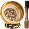 Picture of Hihealer Tibetan Singing Bowls, Meditation Sound Bowls Handcrafted in Nepal for Yoga, Chakra Healing, Mindfulness Self Care Spiritual Gifts for Women and Men (Black(Buddha), 6 inch)