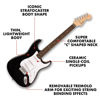 Picture of Fender Squier Debut Series Stratocaster Electric Guitar, Beginner Guitar, with 2-Year Warranty, Includes Free Lessons, Black with Matte Finish