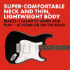 Picture of Fender Squier Debut Series Stratocaster Electric Guitar, Beginner Guitar, with 2-Year Warranty, Includes Free Lessons, Black with Matte Finish