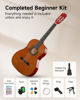 Picture of Moukey 36" Acoustic Guitar for Beginners Kids Youth 3/4 Size Dreadnought Travel Guitarra Acustica Kit with Chord Poster, Gig Bag, Tuner, Picks, Nylon Strings, Capo, Strap - Brown