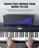 Picture of Donner DEP-20 Beginner Digital Piano 88 Key Full Size Weighted Keyboard, Portable Electric Piano with Furniture Stand, 3-Pedal Unit