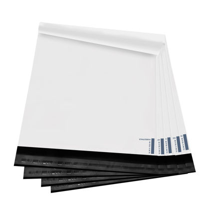Picture of KKBESTPACK Poly Mailers Shipping Envelope Self Sealing Bags (12x15.5 100pc) (PM100), White