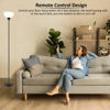 Picture of PESRAE Floor Lamp, Remote Control with Stpeless Color Temperatures and Brightness, Torchiere lamp for Bedroom, Living Room, Bulb Included (Matte Black)