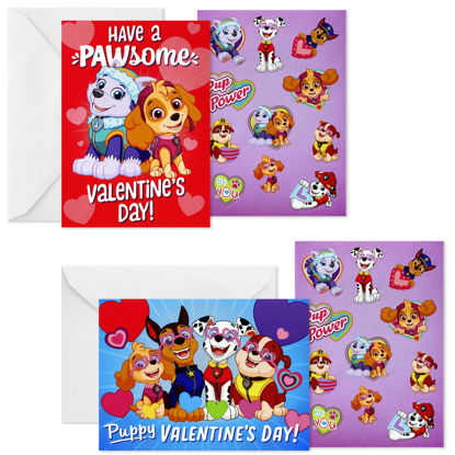 Picture of Hallmark Paw Patrol Valentines Day Cards and Stickers for Kids School (24 Classroom Valentines with Envelopes)