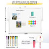 Picture of AMUSIGHT Dry Erase Magnetic White Board, 16" x 12" Double-Sided Desktop Whiteboard with Stand, Portable Small Whiteboard Set for Drawing, Office, Home, School