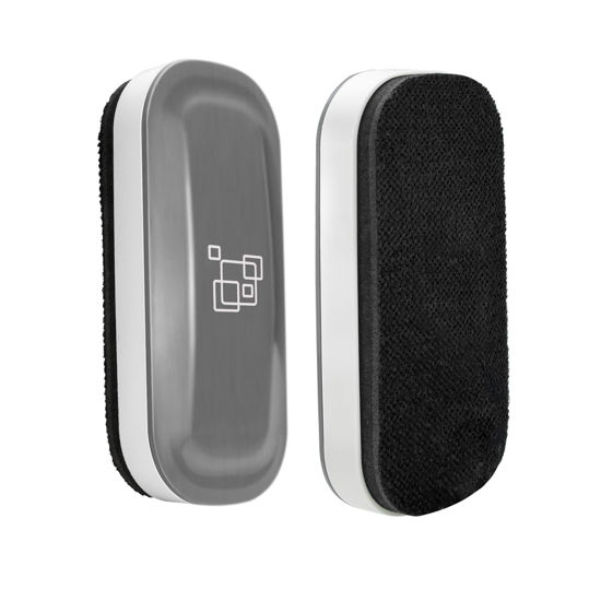 Picture of maxtek Magnetic Dry Erase Eraser, Glass Board Erasers, 2 Pack, Whiteboard Eraser for Dry Erase Board, Glass Board, Calendar Board, Office and School Supplies (Gray)