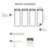 Picture of Magnetic Dry Erase List Board - 4"x12" Multifunctional List Board for Fridge - 6 Extra Fine Point Markers Included - Shipped Flat