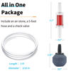 Picture of Pawfly Aquarium 15-40 GPH Compact Air Pump Quiet Oxygen Aerator Pump with Air Stone/Nano Bio Sponge Filter Airline Tubing and Check Valve Accessories for 3-20 Gallon Buckets and Fish Tanks