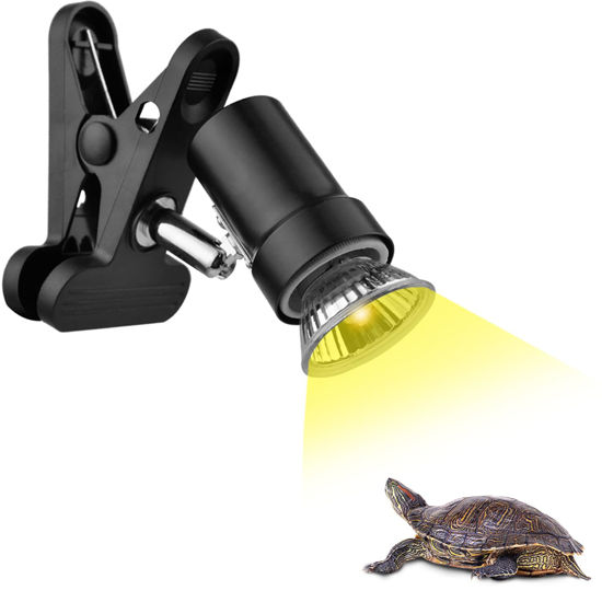 Picture of DOMICA Reptile Heat Lamp with 50W UVA UVB Light Bulb, Basking Spot Light Simulated Sunlight, Heating Lamp for Turtle, Lizard, Snake, Beared Dragon, Amphibians