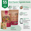 Picture of 55 Vegetable Seeds Variety Pack - 35,600+ Non-GMO Heirloom Seeds for Planting Vegetables and Fruits in Individual Seed Packets, Home Garden Seeds for Hydroponic, Indoor and Outdoors Gardening