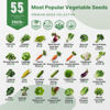 Picture of 55 Vegetable Seeds Variety Pack - 35,600+ Non-GMO Heirloom Seeds for Planting Vegetables and Fruits in Individual Seed Packets, Home Garden Seeds for Hydroponic, Indoor and Outdoors Gardening