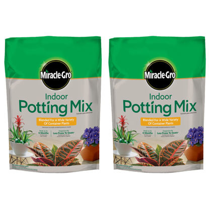 Picture of Miracle-Gro Indoor Potting Mix - Blended for a Wide Variety of Container Plants, 16 qt. (2-Pack)