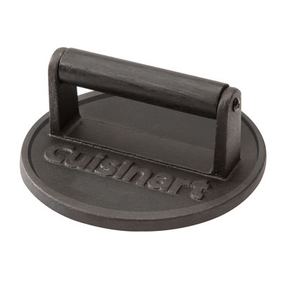 Picture of Cuisinart 6.5" Cast Iron Smashed Burger Press, Juicy and Crispy Burgers for BBQs, Cookouts