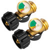 Picture of DOZYANT Propane Tank Gauge Level Indicator Leak Detector for 5lb-40lb Propane Tanks (2 Pack), Universal for BBQ Gas Grill, Cylinder, RV Camper, and More Appliances, Type 1 Connection