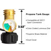 Picture of DOZYANT Propane Tank Gauge Level Indicator Leak Detector for 5lb-40lb Propane Tanks (2 Pack), Universal for BBQ Gas Grill, Cylinder, RV Camper, and More Appliances, Type 1 Connection