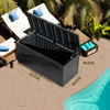 Picture of TARKARI 230 Gallon Lockable Resin Deck Box, Waterproof & UV-Resistant Outdoor Storage Box for Outdoor Cushion Storage and Outdoor Delivery Storage, Black